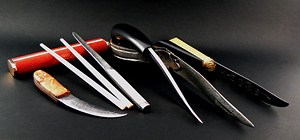 Couteaux d'art à lame damas